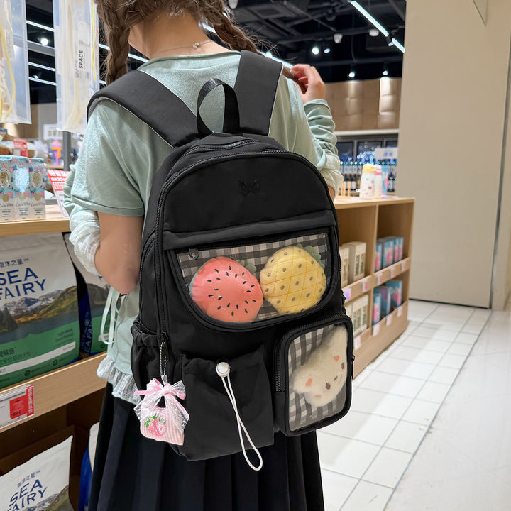 Functional Gingham Print Backpack Stornfield