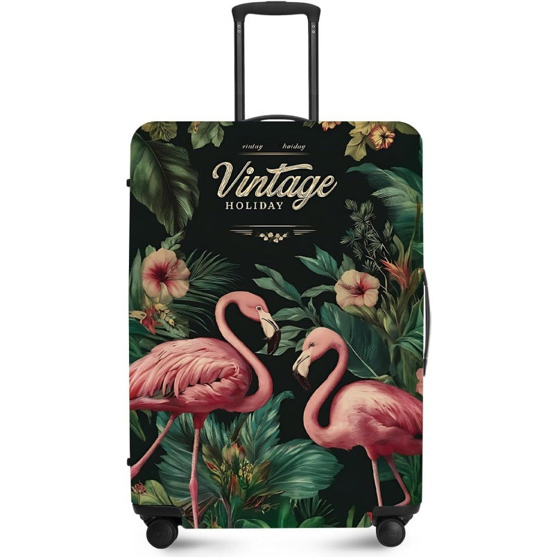 Unisex nan elastic suitcase cover with UV-resistant motif print and zip opening Stornfield