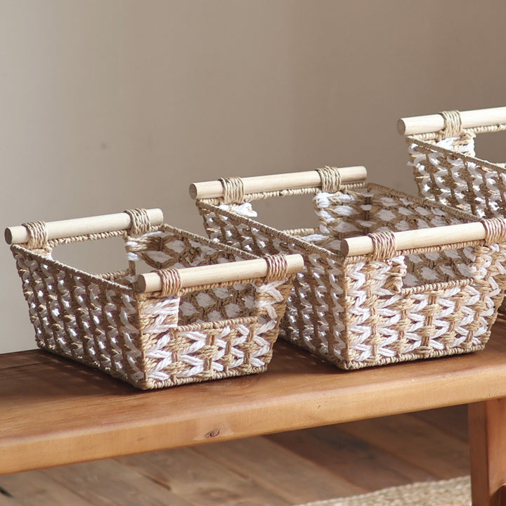 Handcrafted laundry basket made of natural material Stornfield
