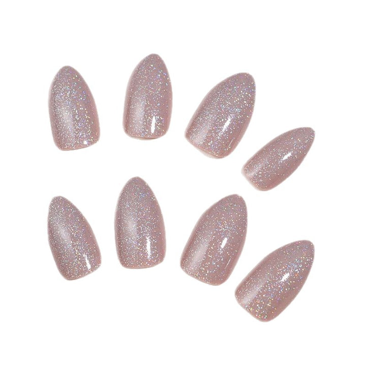 Premium Glittering Almond-Shaped Press-On Nails Stornfield