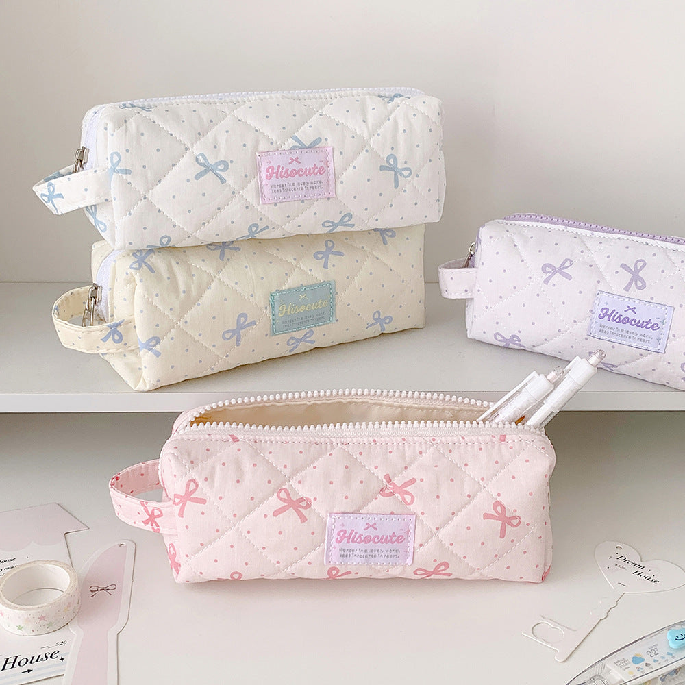 Quilted Pencil Case with Zipper Stornfield