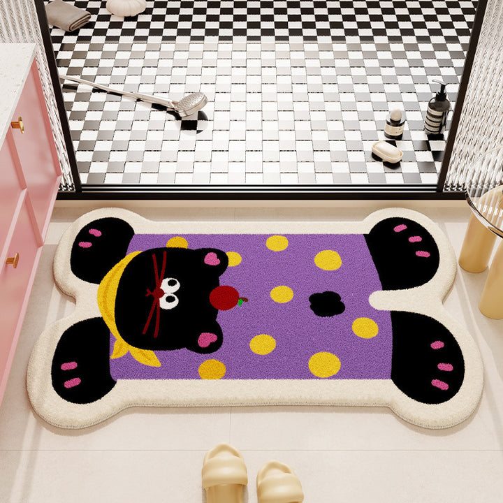 Plush Bear-Shaped Bath Mat