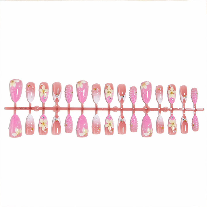Artificial nails with enchanting flower motifs Stornfield