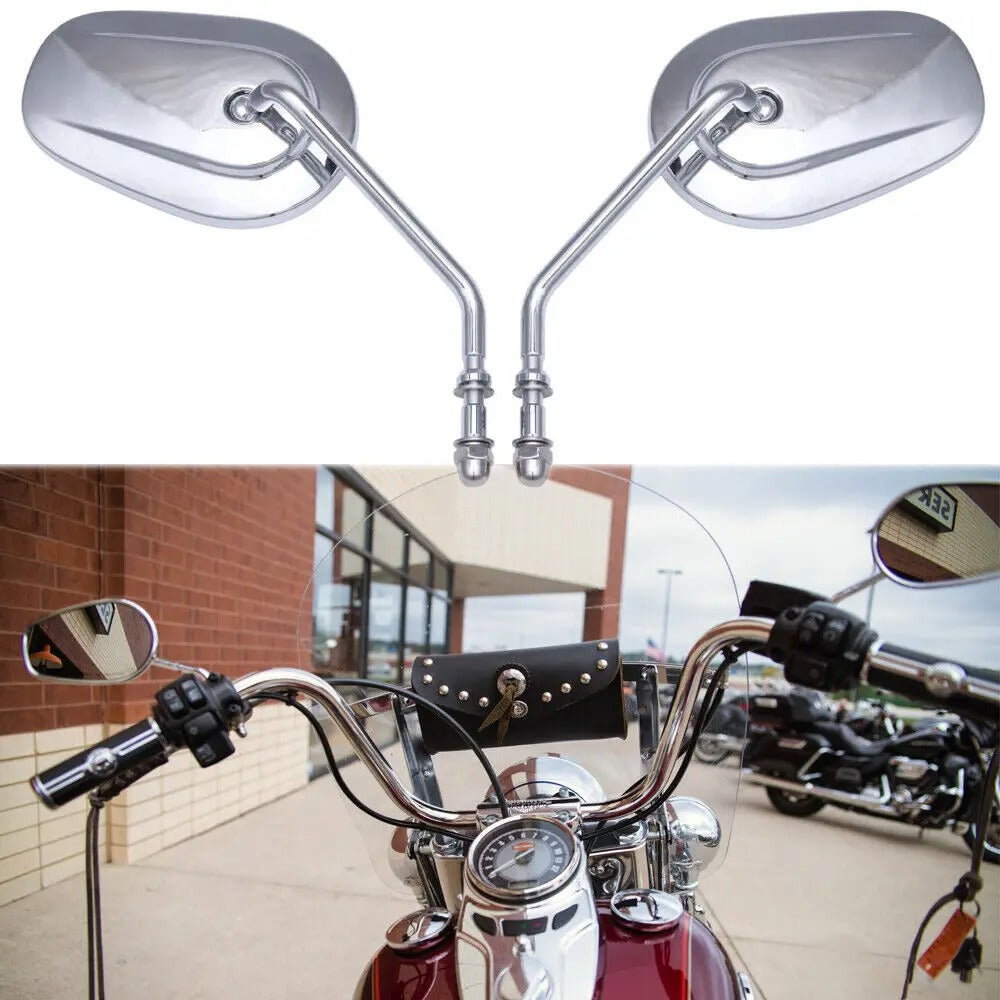 Adjustable Motorcycle Rearview Mirror with High-Quality Chrome Finish Stornfield