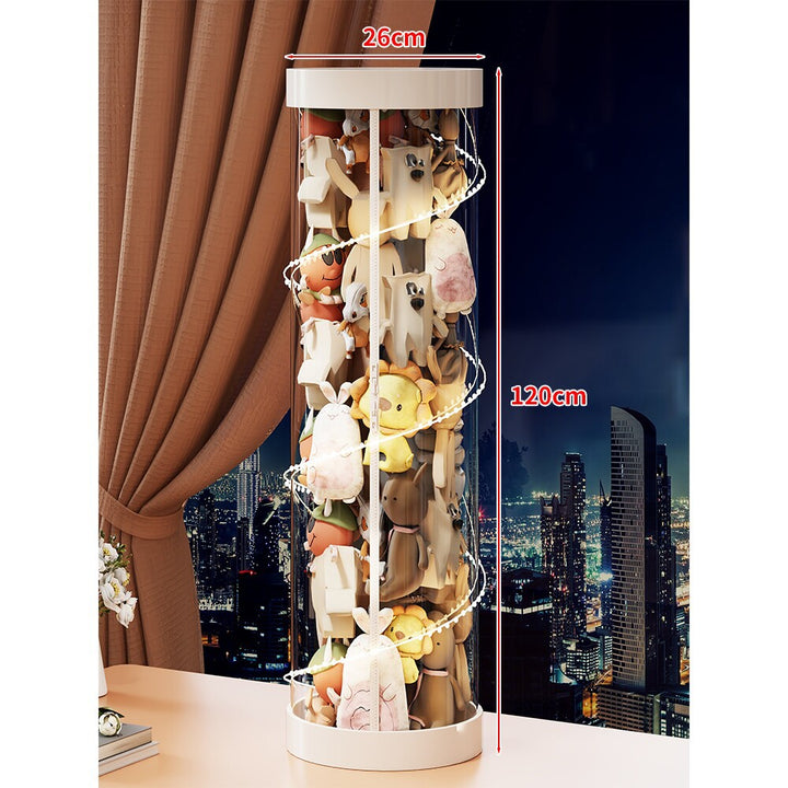 Tall Clear Acrylic Plush Toy Display Tower Organizer