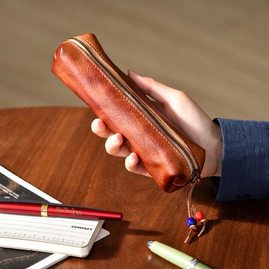 Elegant Leather Pencil Case