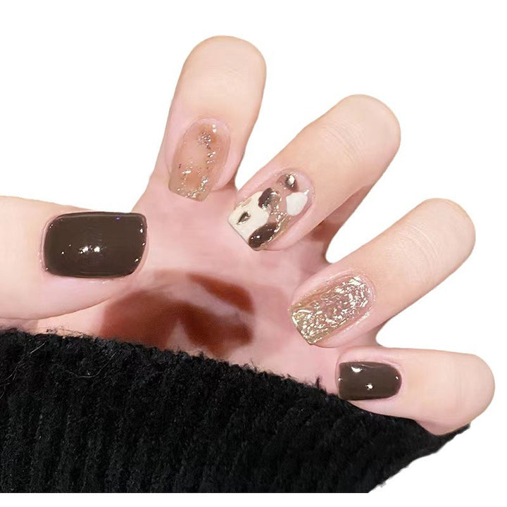 Artistic acrylic nails with modern animal design Stornfield