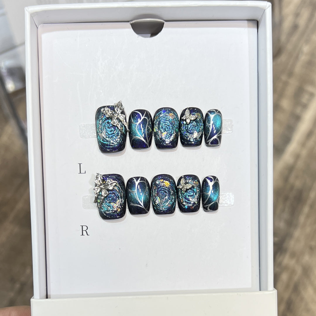 Galaxy-Themed Nail Art Extensions Stornfield