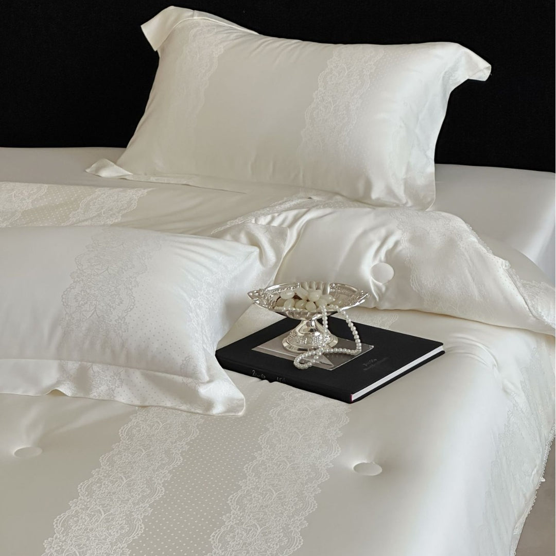 Luxury Quilted Lace Jacquard Comforter Duvet Insert