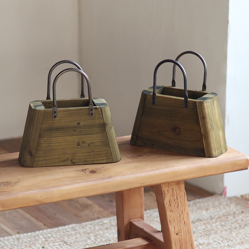 Wooden container with handles Stornfield