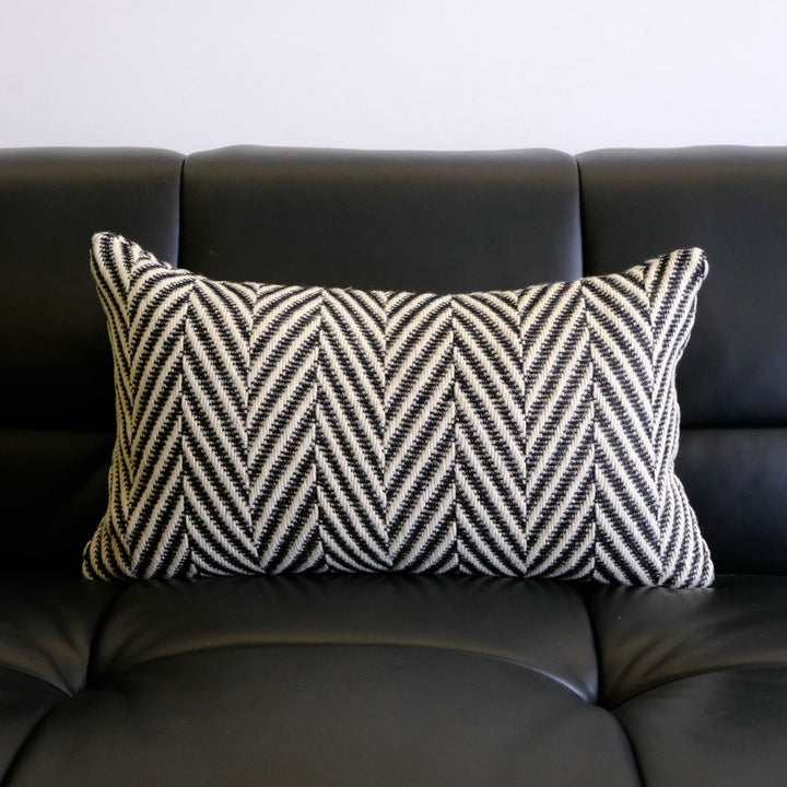 Textured Chevron Pattern Throw Pillow