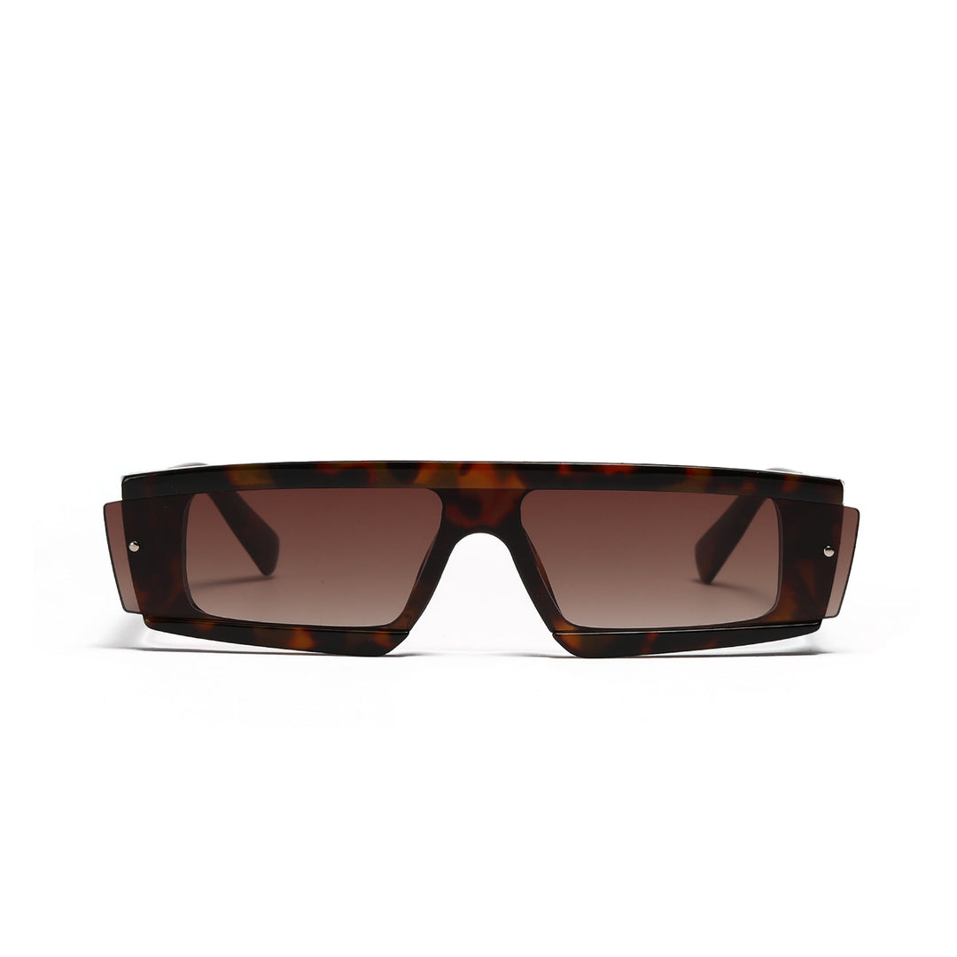 Women's oversized rectangular sunglasses with fashionable tortoiseshell design Stornfield
