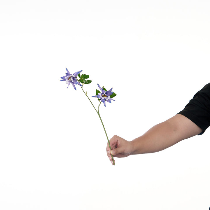 Lifelike Multi-Bloom Flower Stem