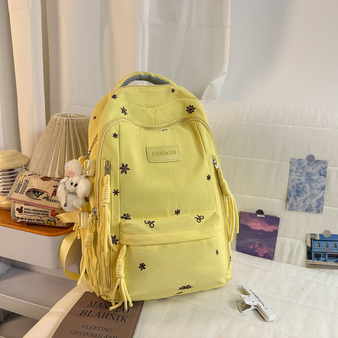 Elegant Floral Embroidered Backpack Stornfield