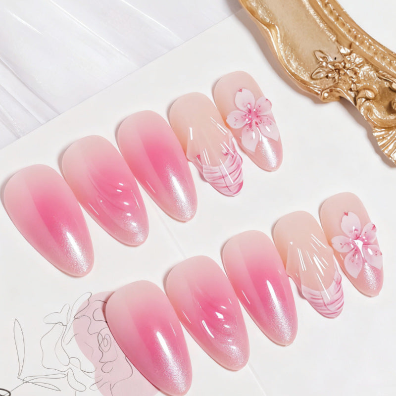 Glamorous Floral Ombre Press-On Nails Stornfield