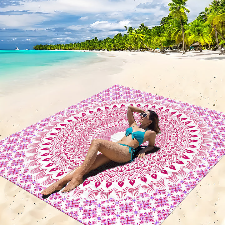 Mandala Design Beach Mat Stornfield