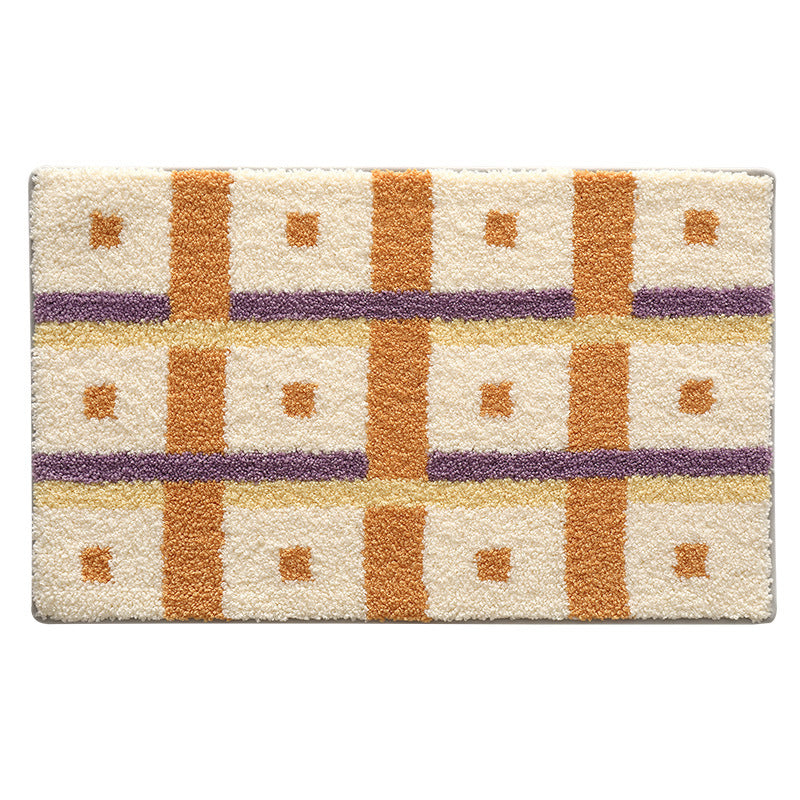 Plush Striped Bath Mat Stornfield