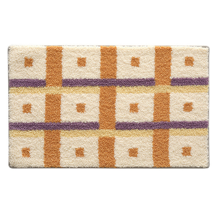 Plush Striped Bath Mat Stornfield