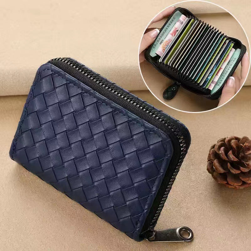 Compact Woven Zippered Card Holder Stornfield