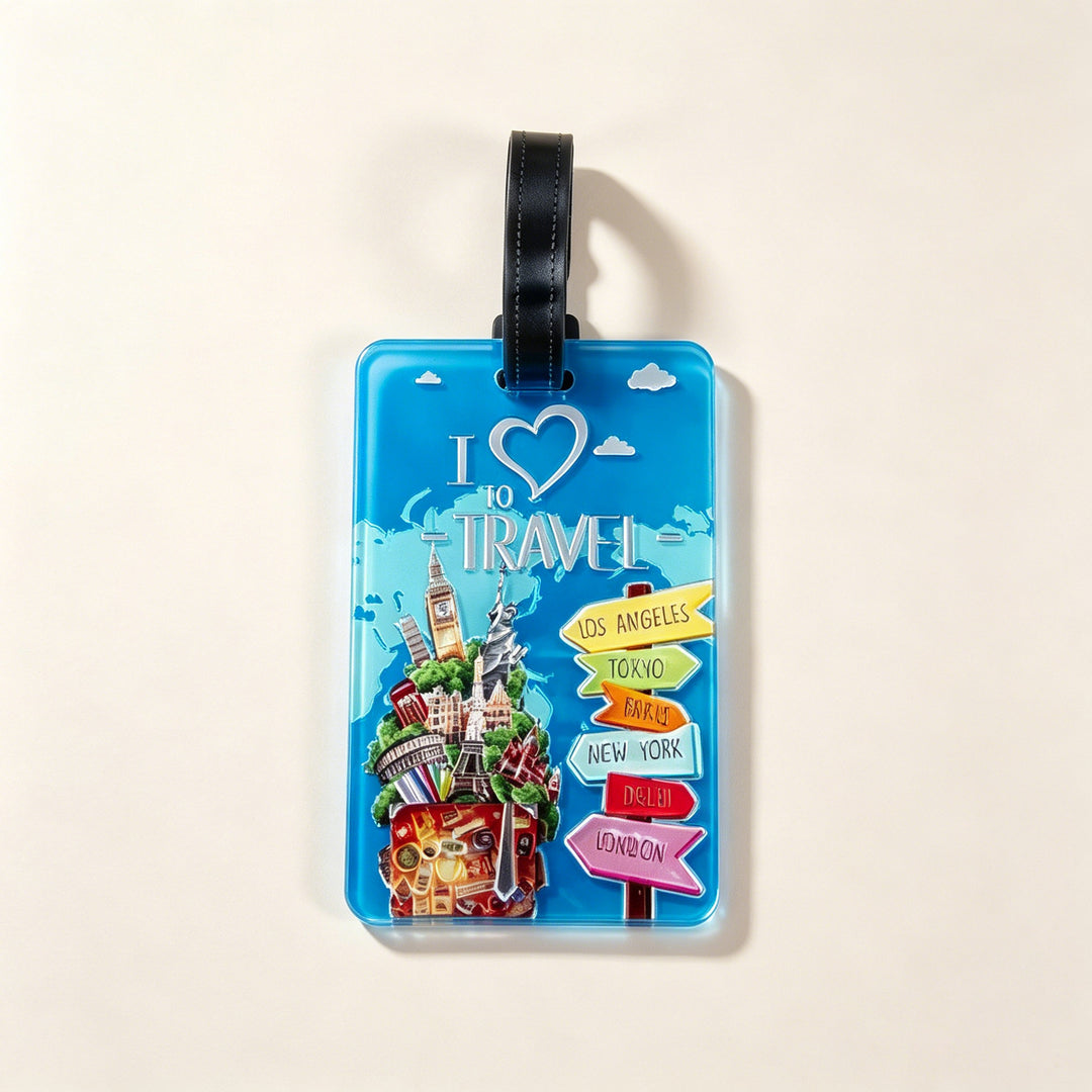 Whimsical Heart Balloon Luggage Tag Stornfield