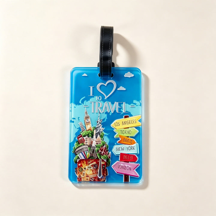Whimsical Heart Balloon Luggage Tag Stornfield