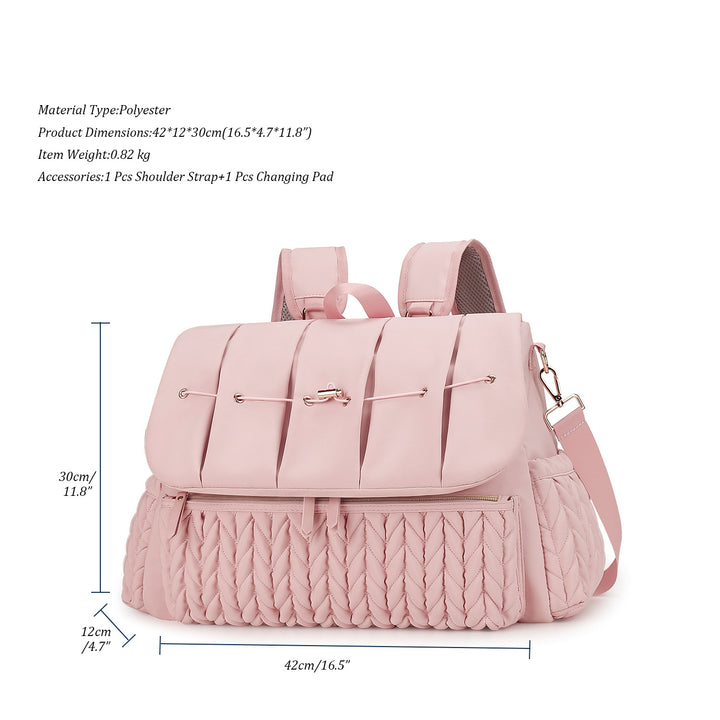 Elegant and Stylish Backpack with Faux Leather and Woven Design Stornfield