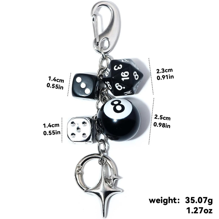 Keychain with Colorful Dice Stornfield