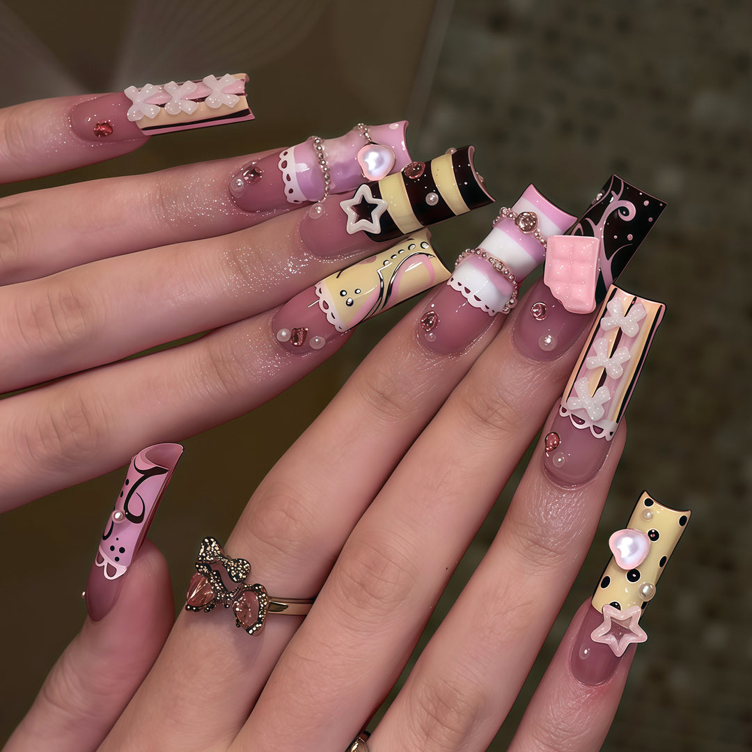 Elegant Artistic Nail Wraps Stornfield