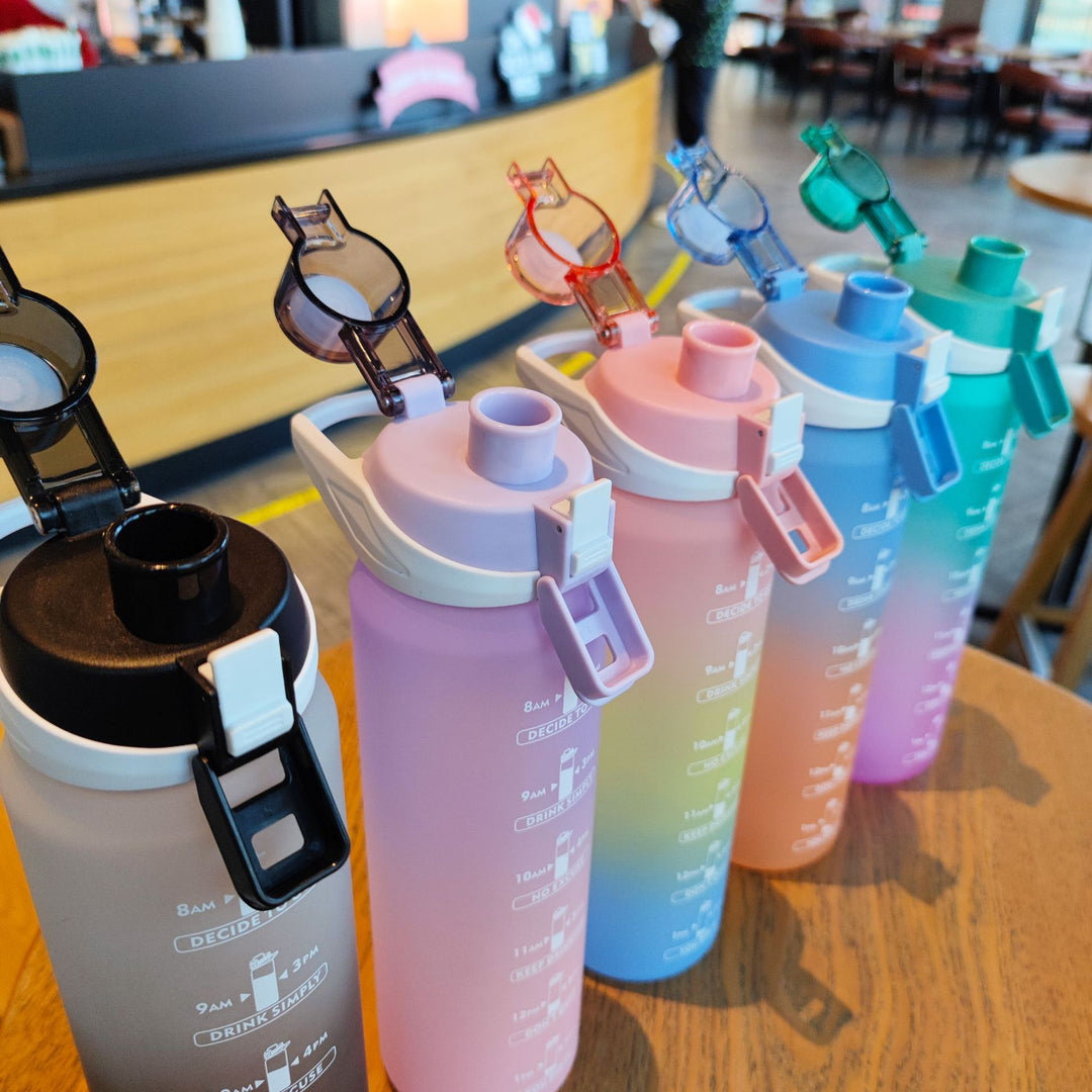 Women's Motivational Water Bottle with Unique Time Marking and Secure Closure Stornfield