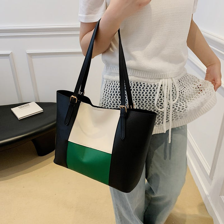 Versatile Color Block Tote Bag Stornfield