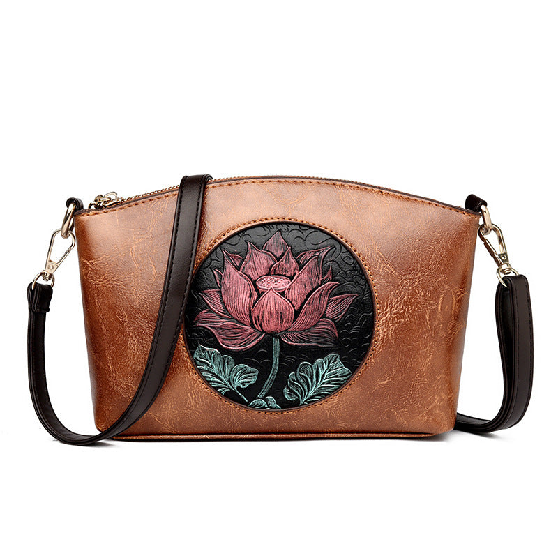 Embossed Floral Clutch Bag