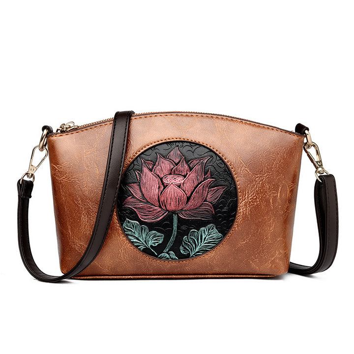 Embossed Floral Clutch Bag