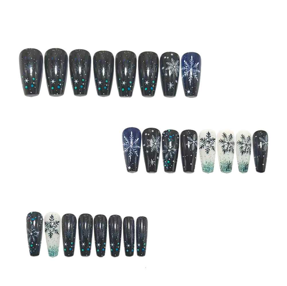 Artificial nails with winter snowflake design Stornfield