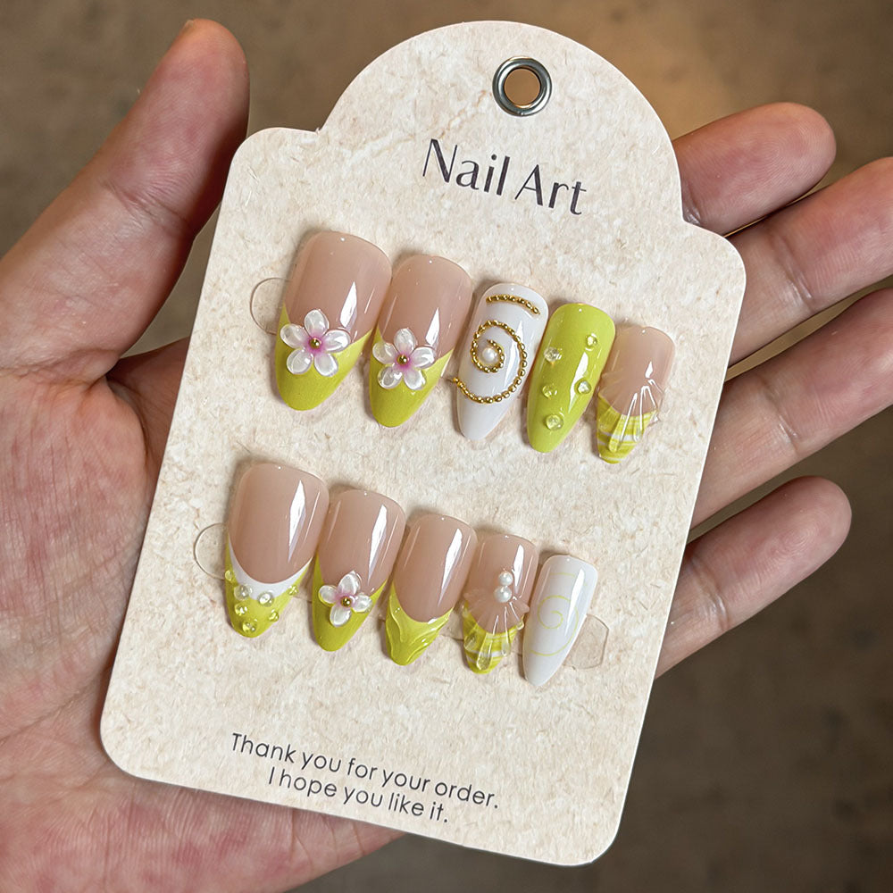 Artistic Designed Press-On Nail Set Stornfield
