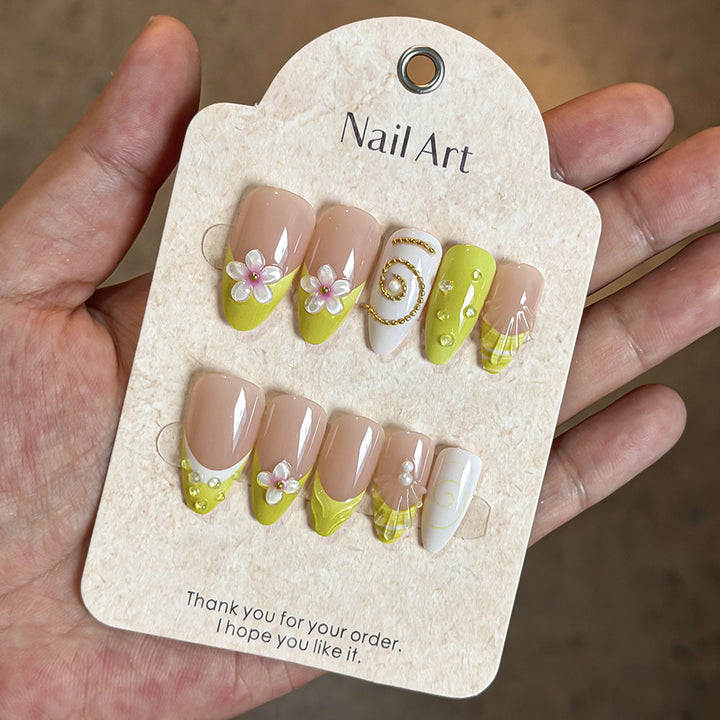 Artistic Designed Press-On Nail Set Stornfield