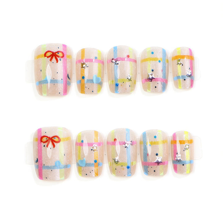 Artistic Holiday-Themed Press-On Nail Set Stornfield