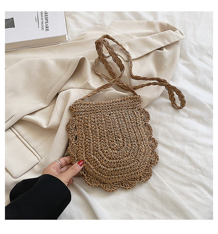 Hand-knotted macrame bag with special wave pattern Stornfield