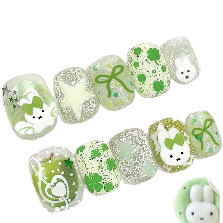 Playful Bunny-Themed Nail Art Set Stornfield