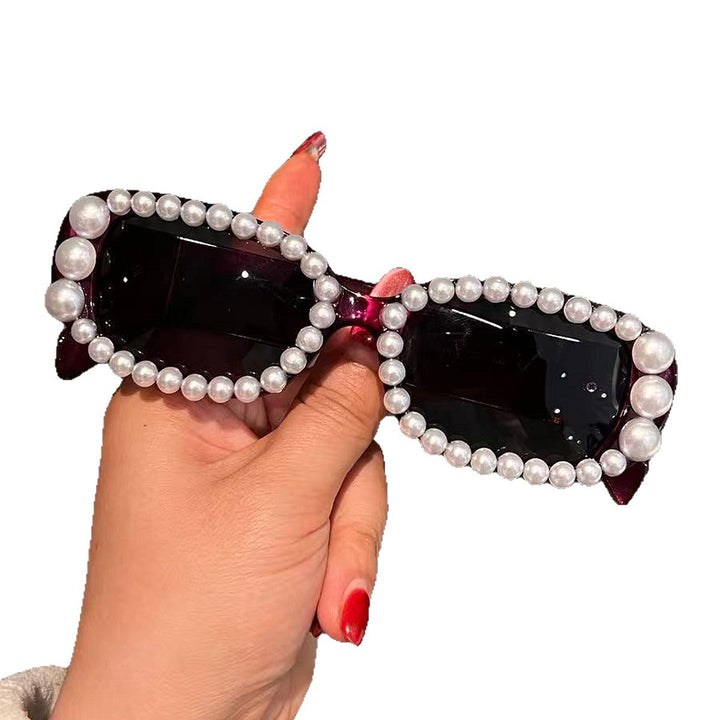 Ladies fashionable sunglasses with luxurious pearl frame Stornfield