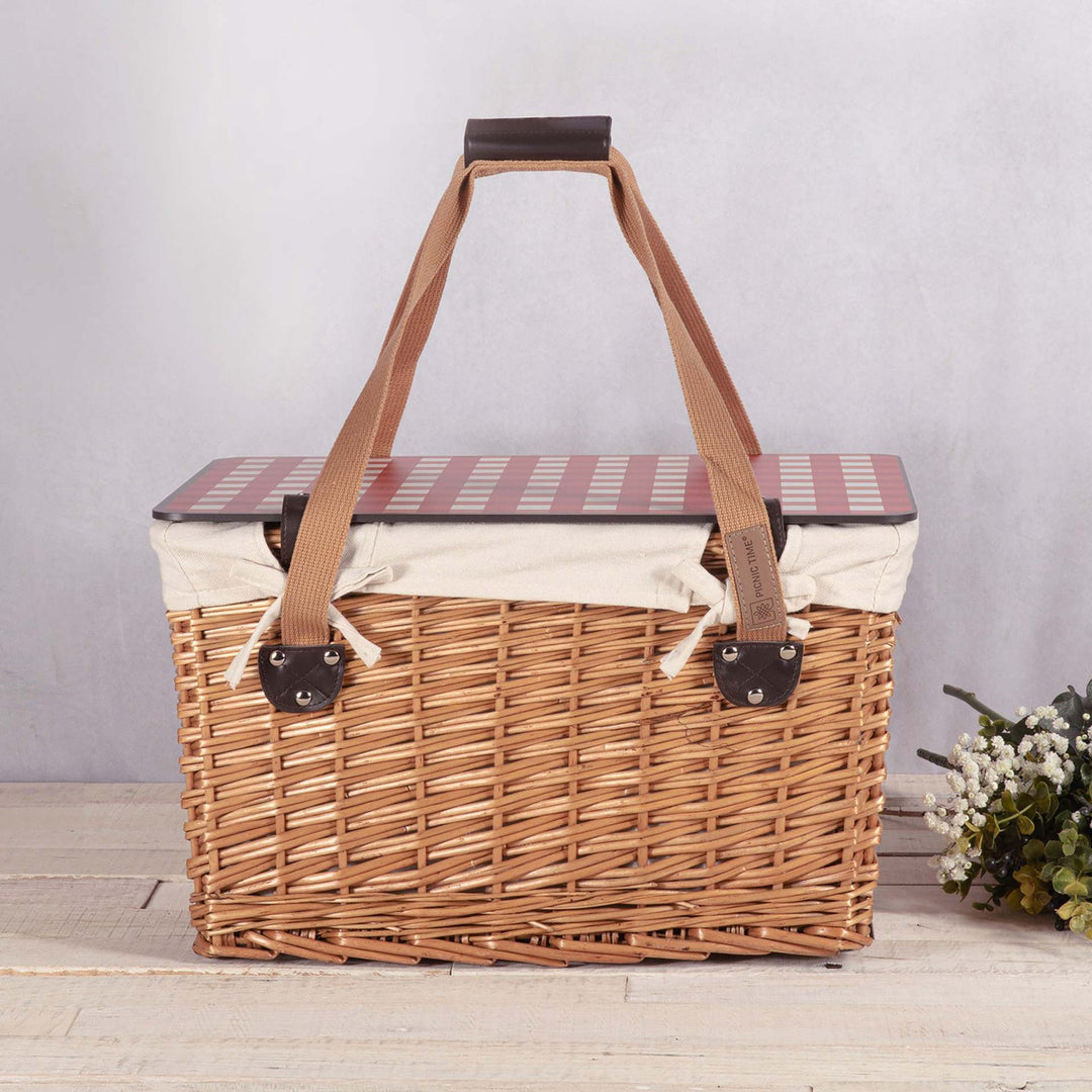 Women's picnic basket with padded lid and sturdy carrying handles Stornfield