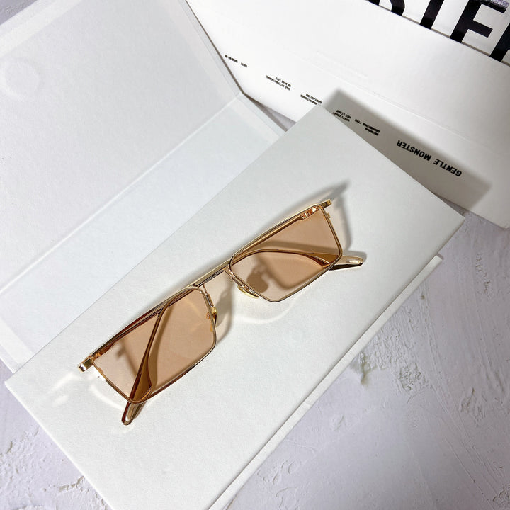 Fashionable sunglasses with rectangular metal frame Stornfield