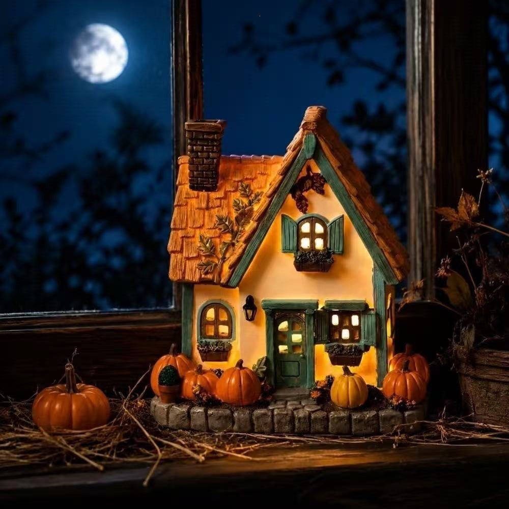 Decorative Autumn-Themed House Figurine Stornfield
