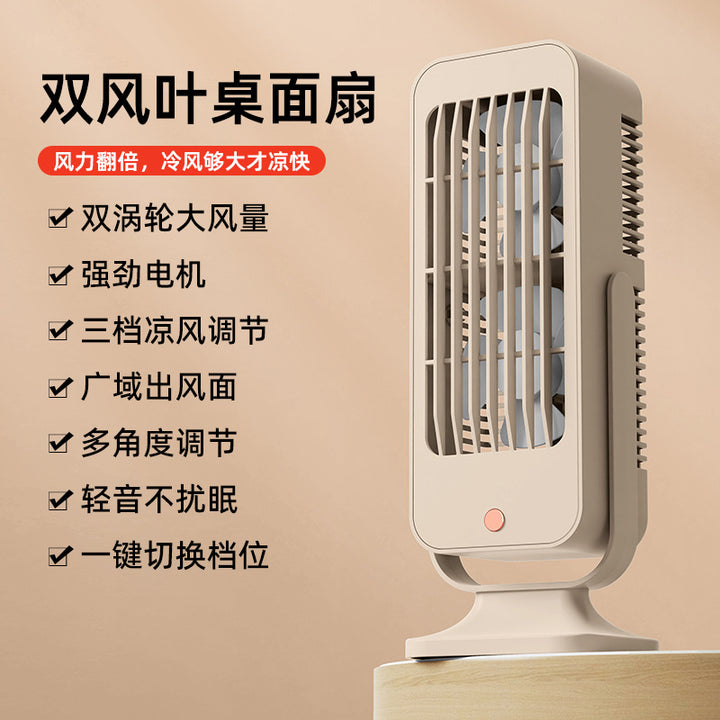 Ladies table fan with double airflow Stornfield