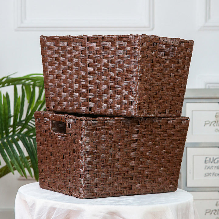 Stylish storage box with decorative fabric insert Stornfield
