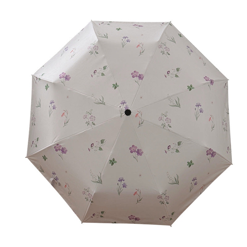 Ladies Folding Umbrella with Elegant Flower Design Stornfield