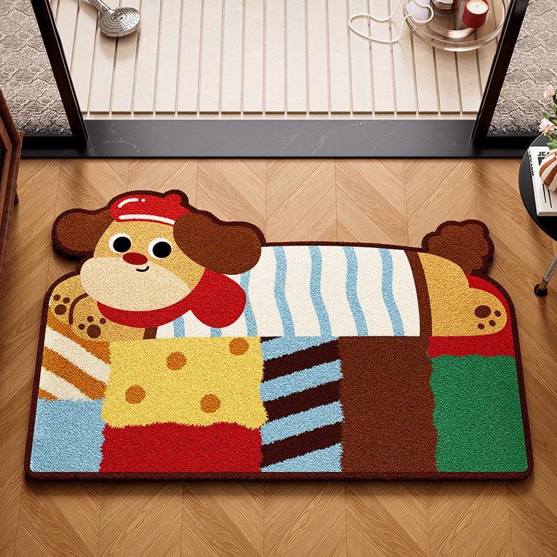 Playful Dog-Themed Bath Mat