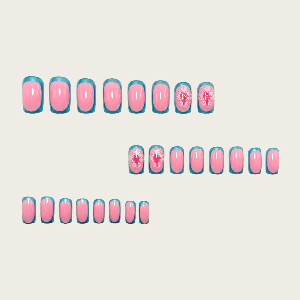 Artificial nails with floral 3D design Stornfield