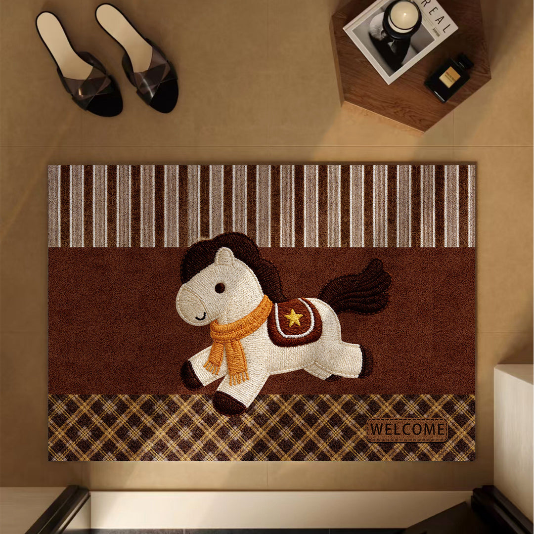 Whimsical Cat-Themed Entry Mat