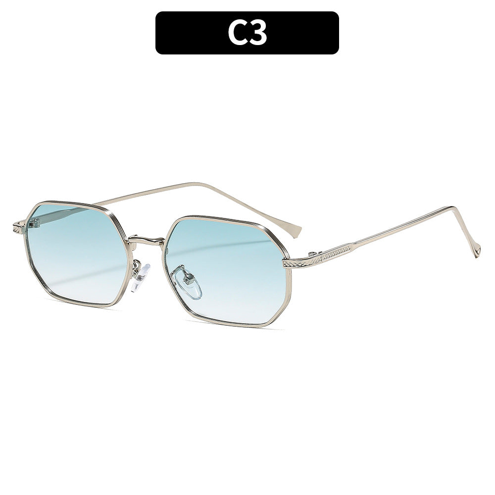 Geometric Hexagon Frame Sunglasses