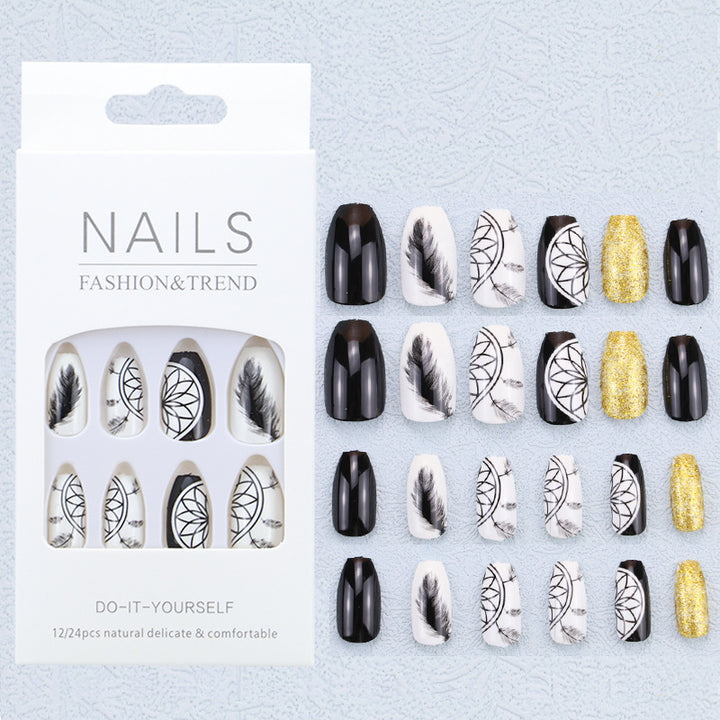 Artistic Graphic Press-On Nail Set Stornfield